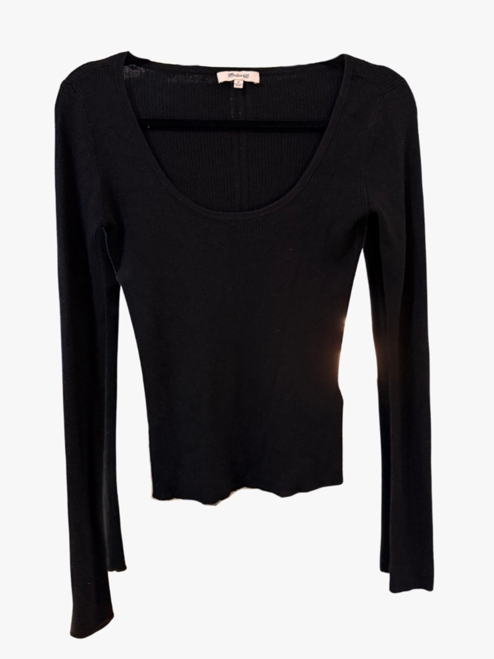 Madewell Merino Wool Silk Blend Scoopneck Sweater Slim Fit - Picture 4 of 8